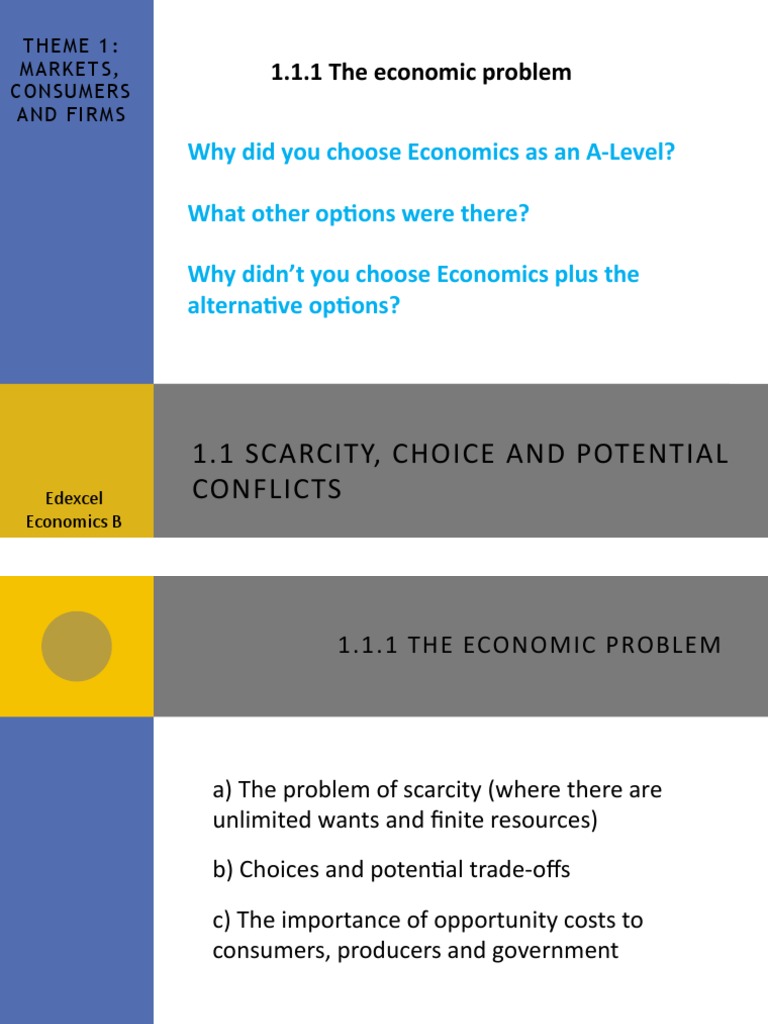 Scarcity and Choice in Economics | PDF | Economics | Resource