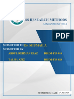 Business Research Methods: Dr. Shumaila
