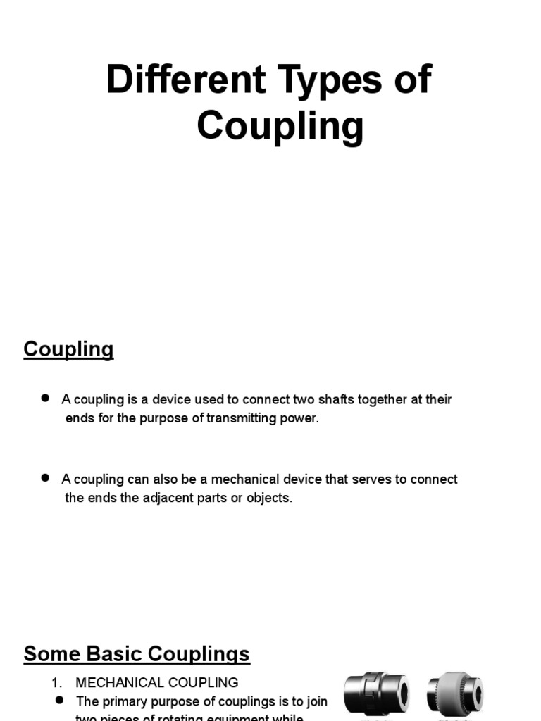 Different Types of Coupling PDF