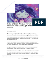 Indigo Children - Message For Twin Flames, Advanced Souls and All Light Workers - Conscious Reminder