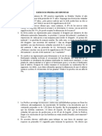 Pruebas de hipótesis sobre varios temas con niveles de significancia