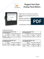 Rugged Seal Style Analog Panel Meters: Ordering Information