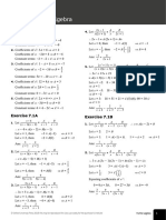 Further Algebra: Skills Check