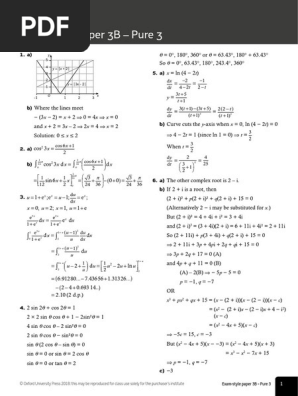 Exam-Style Paper 3B - Pure 3: X LN (4 2t) | PDF