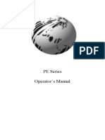 PE Series Operator's Manual