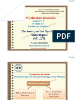 PARTIE I - M1-2 Electronique Des Systèmes Numérique