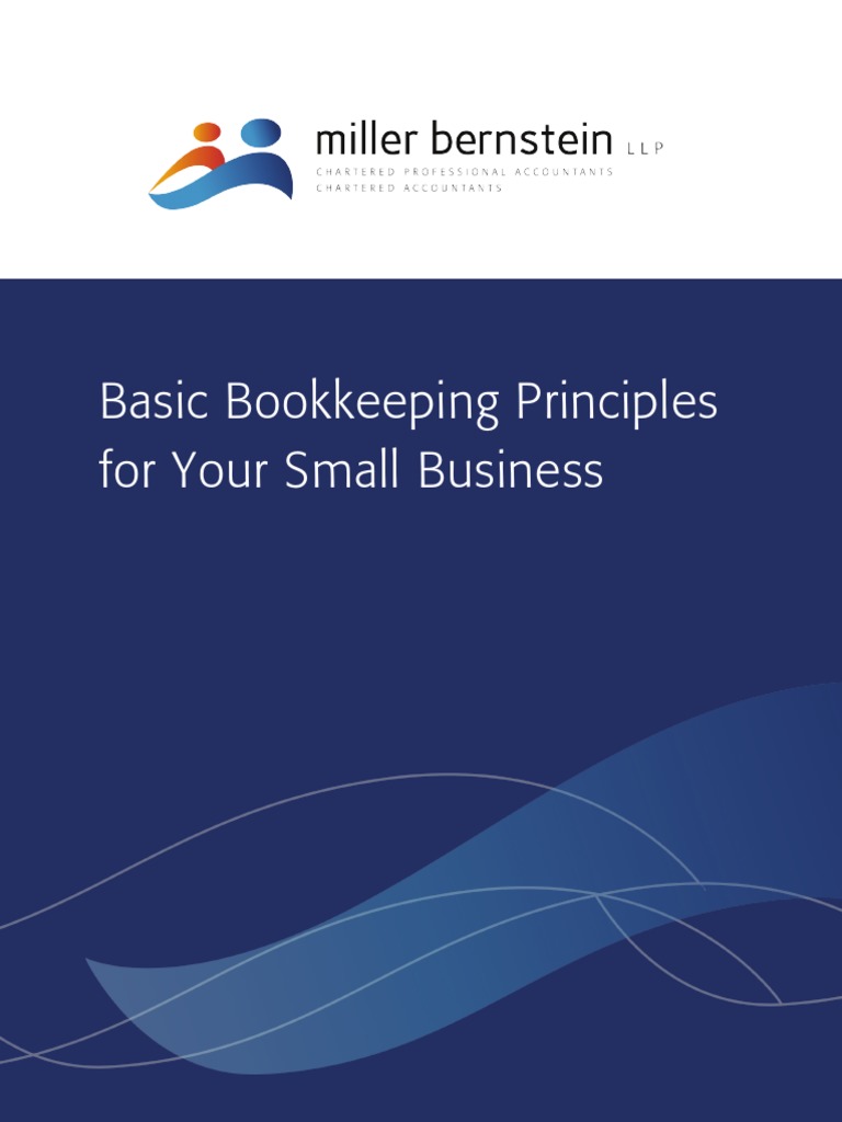 Basic Bookkeeping Principles For Your Small Business PDF Debits And
