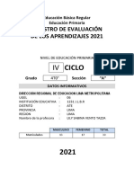 Evaluación 4 Grado