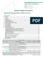 Used Thread Inspection / Repair Procedures: Dimensional Inspection Method / QP200-007 / Rev. U