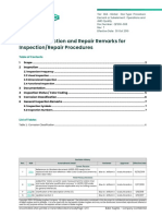 General Inspection and Repair Remarks For Inspection/Repair Procedures