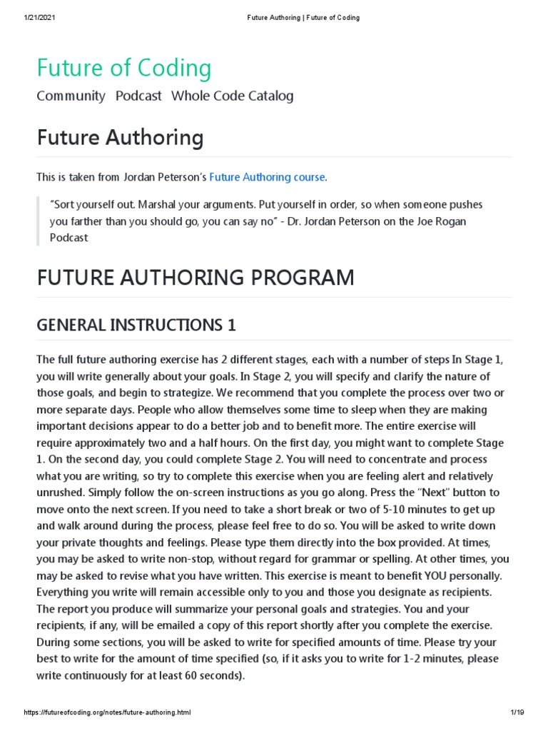 Future Authoring - Future of Coding | PDF | Goal | Motivation