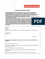 Musterbrief Löschung Nach Art. 17 DSGVO (Löschung Personenbezogener Daten)