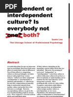 Download Independent or interdependent culture Is everybody not both by Sooin Lee PsyD SN53223268 doc pdf