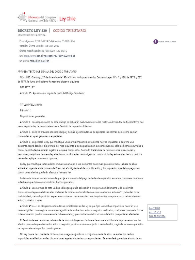 Codigo Tributario Actualizado PDF Impuestos Estatuto de limitaciones