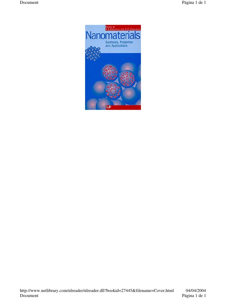 はなむら Nanomaterials - Synthesis Properties and Applications | PDF