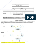 Guía 4 Primer nivel término, expresión algebraica y valorización