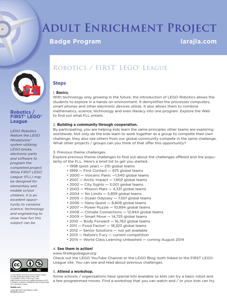 Badge: Robotics / First LEGO League | PDF | Further Education ...