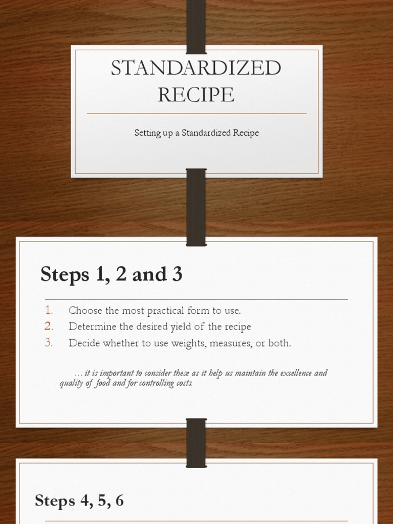 Standardized Recipe PDF