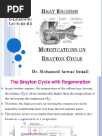 Modifications On Brayton Cycles