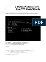 Assigning Static IP Addresses To OpenVPN Clients