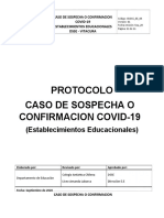 Protocolo COVID-19 Establecimientos Educativos