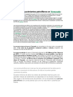 Principales Yacimientos Petrolíferos en