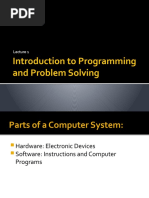 Introduction To Programming and Problem Solving