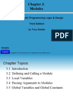 Modules: Starting Out With Programming Logic & Design Third Edition