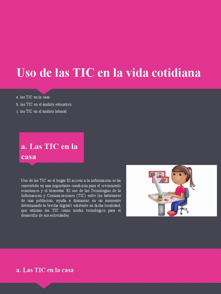 Uso de Las TIC en La Vida Cotidiana | PDF | Tecnología de información y ...