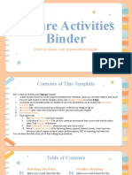 Nature Activities Binder _ by Slidesgo