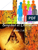 Sosyedad at Literatura Aralin 2 at 3