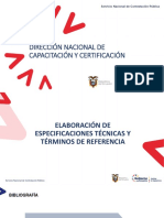 Presentación Webinar Elaboración Especificaciones Técnicas y TDRS