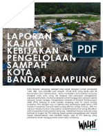 Laporan Kajian Kebijakan Pengelolaan Sampah Kota Bandar Lampung - Walhi Lampung Final
