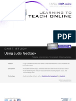 Using audio feedback in your teaching- Case study