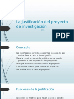 La Justificación Del Proyecto de Investigación (Septiembre)