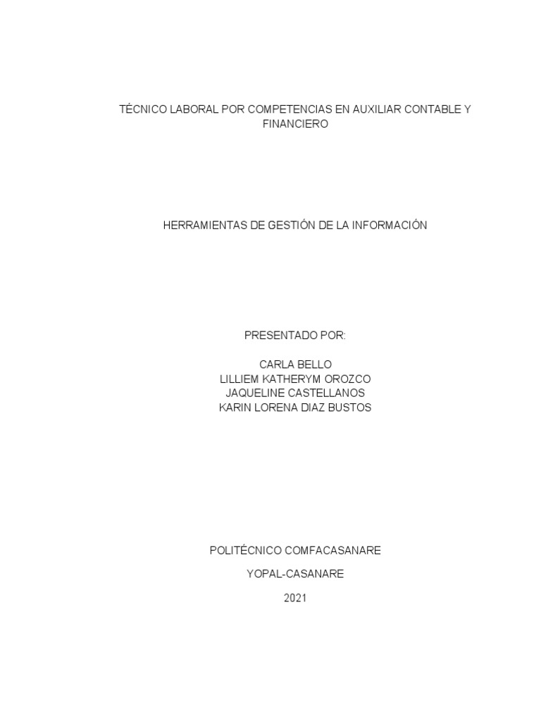 Técnico Laboral Por Competencias en Auxiliar Contable y Financiero ...