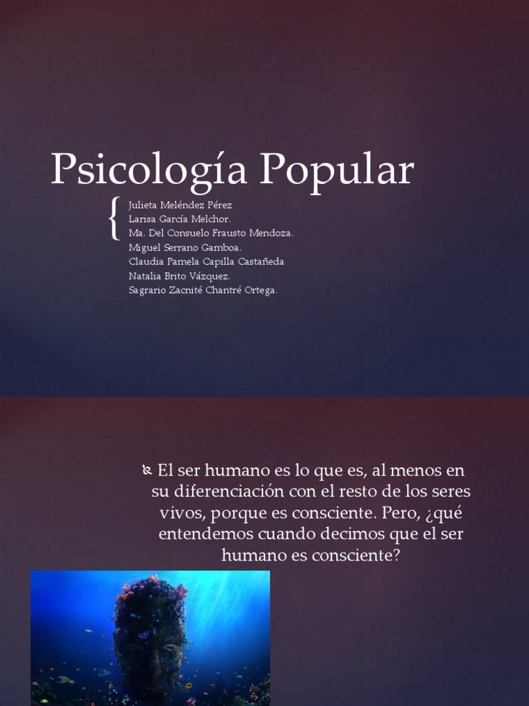 Psicología Popular PDF Mente Sicología