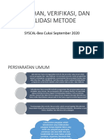 Pemilihan, Verifikasi Dan Validasi Metode Uji