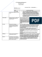 Family APGAR Assessment of the G. Family