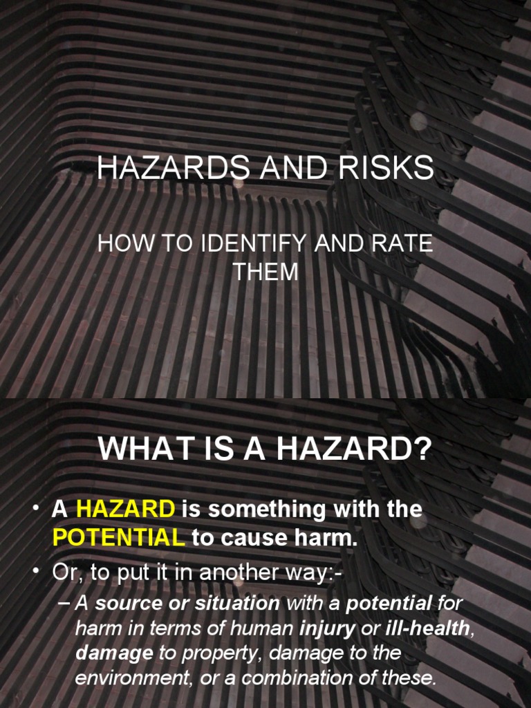 Hazards and Risks: How To Identify and Rate Them | PDF | Risk | Risk ...
