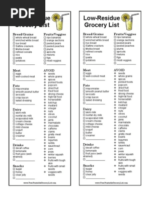 Low-Residue_Grocery_List