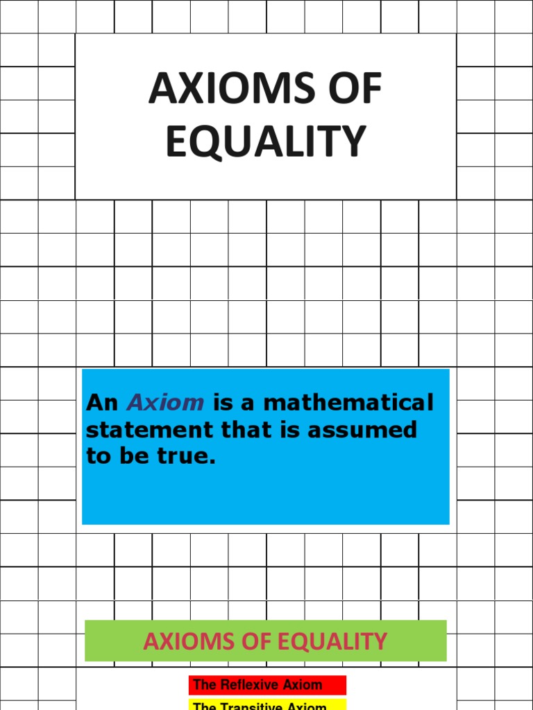 axioms of equality common core geometry homework