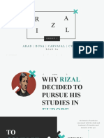 Why Rizal Pursued Studies in Europe