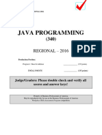 340 Java Programming - R - 2016 Key