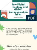 New Digital Technology and Global Communication Ethics