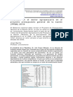 Inversión en El Sector Agropecuario en El PPGN 2019 - 000