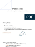 Lect 2 Dictionaries Using BST Direct Addressing and Intro To Hash