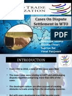 Cases On Dispute Settlement in WTO Cases On Dispute Settlement in WTO