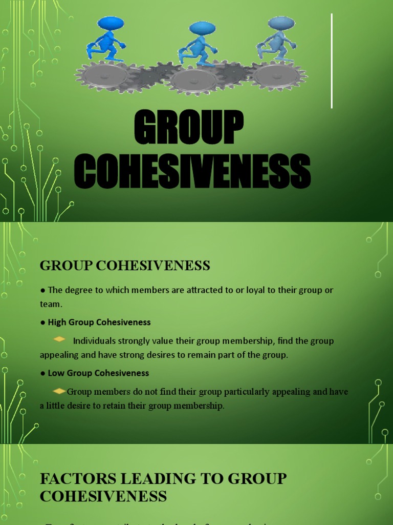 Group Cohesiveness Factors | PDF | Group Cohesiveness | Social Psychology