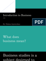 Introduction To Business: By: Neleesa Jayawardana
